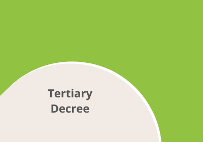 Tertiary Decree your action plan